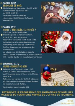 Noël enchanté au Pays de Montfaucon programme